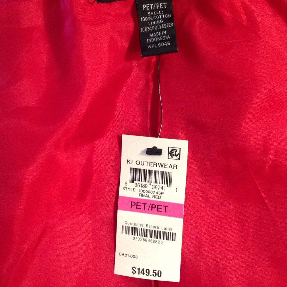 INC Sprig/ Fall Coat_in Red_size P2_NWT - Picture 9 of 11
